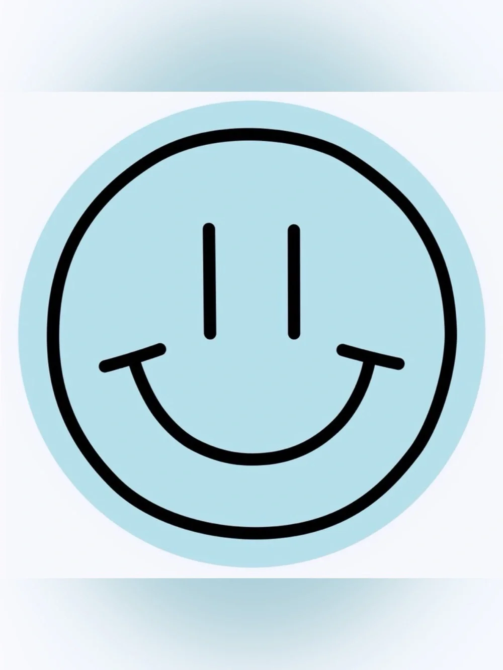 50 STICKERS - 2” ROUND - ‘SMILEY’ - BLUE